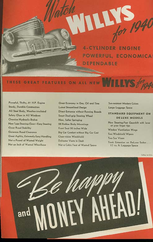 1940 Willys 440 Brochure