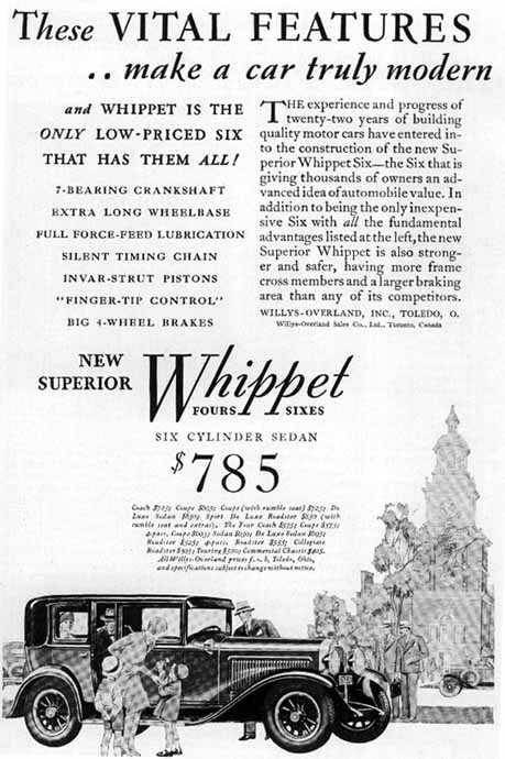 Whippet 98A Sedan Advertisement