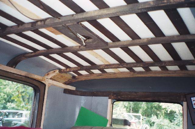 Roof slats and rear window framing