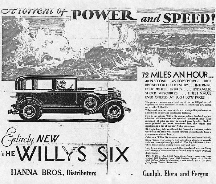 1930 Willys Model 98B Advertisement - Canada
