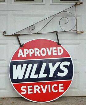 Willys Dealer Service Sign