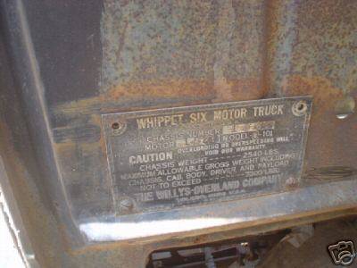 1929 Whippet C101 1 1/2 Ton Truck (Unrestored) - America