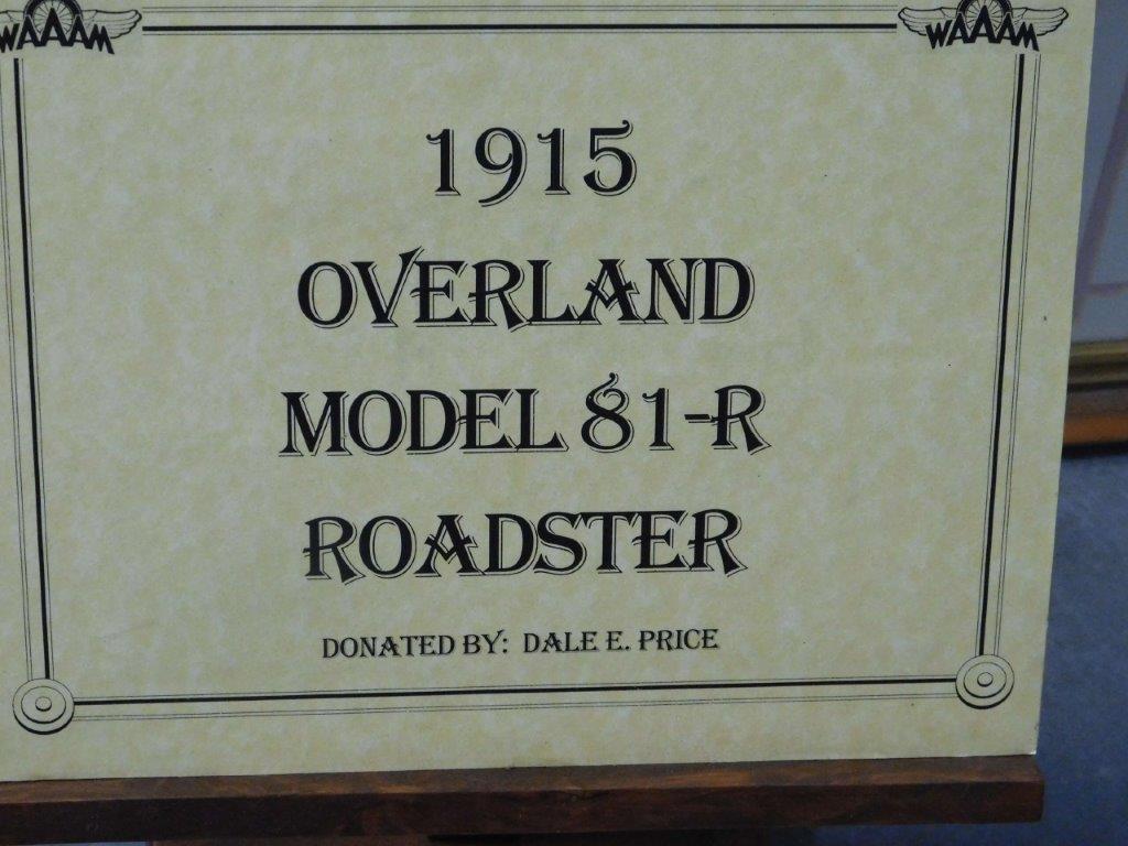 1915 Overland 81-R Roadster - America
