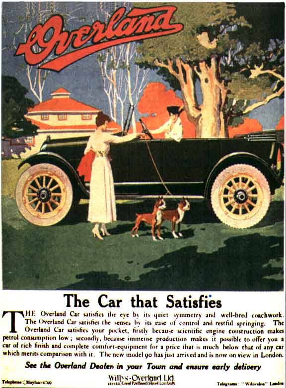 1917 Overland Model 90 Advertisement - England