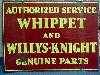 Whippet and Willys Knight Dealer Sign