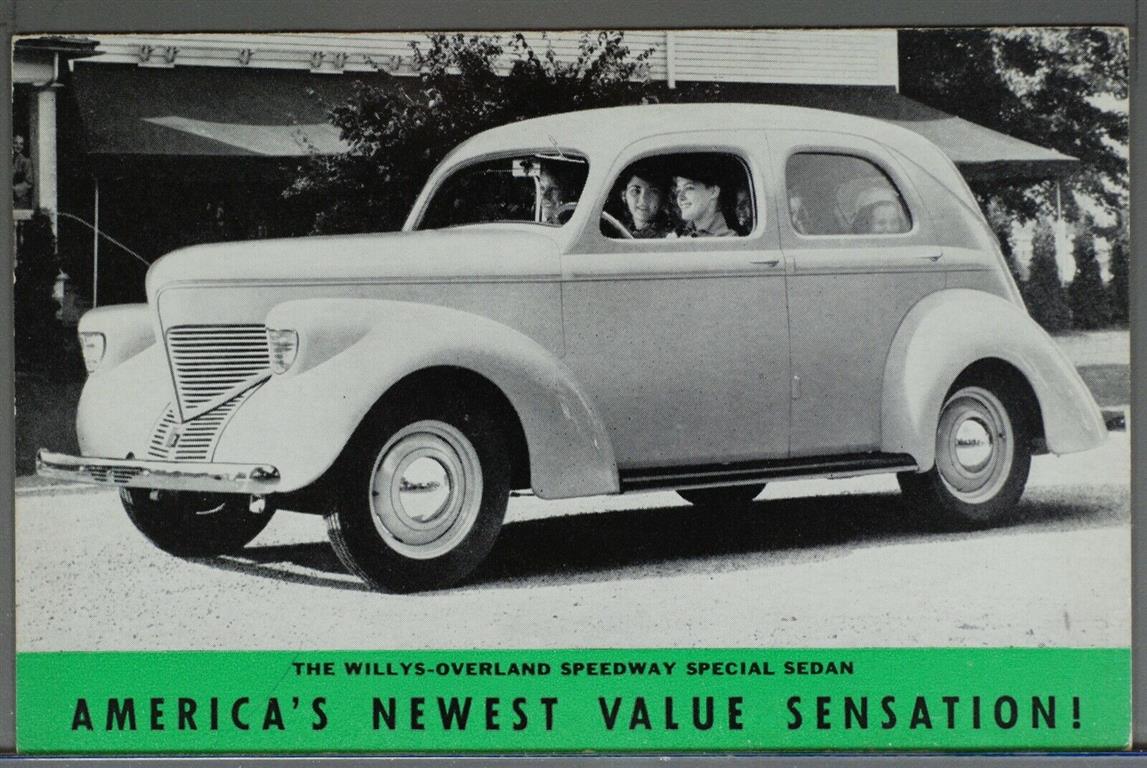 1939 Overland Speedway Special Sedan Mailer - America
