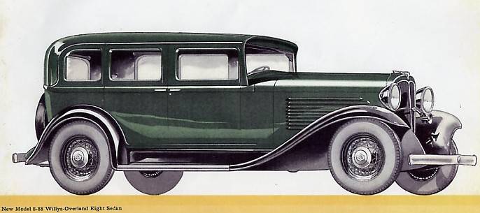 1932 Willys Sedan Model 8-88 Factory Drawing