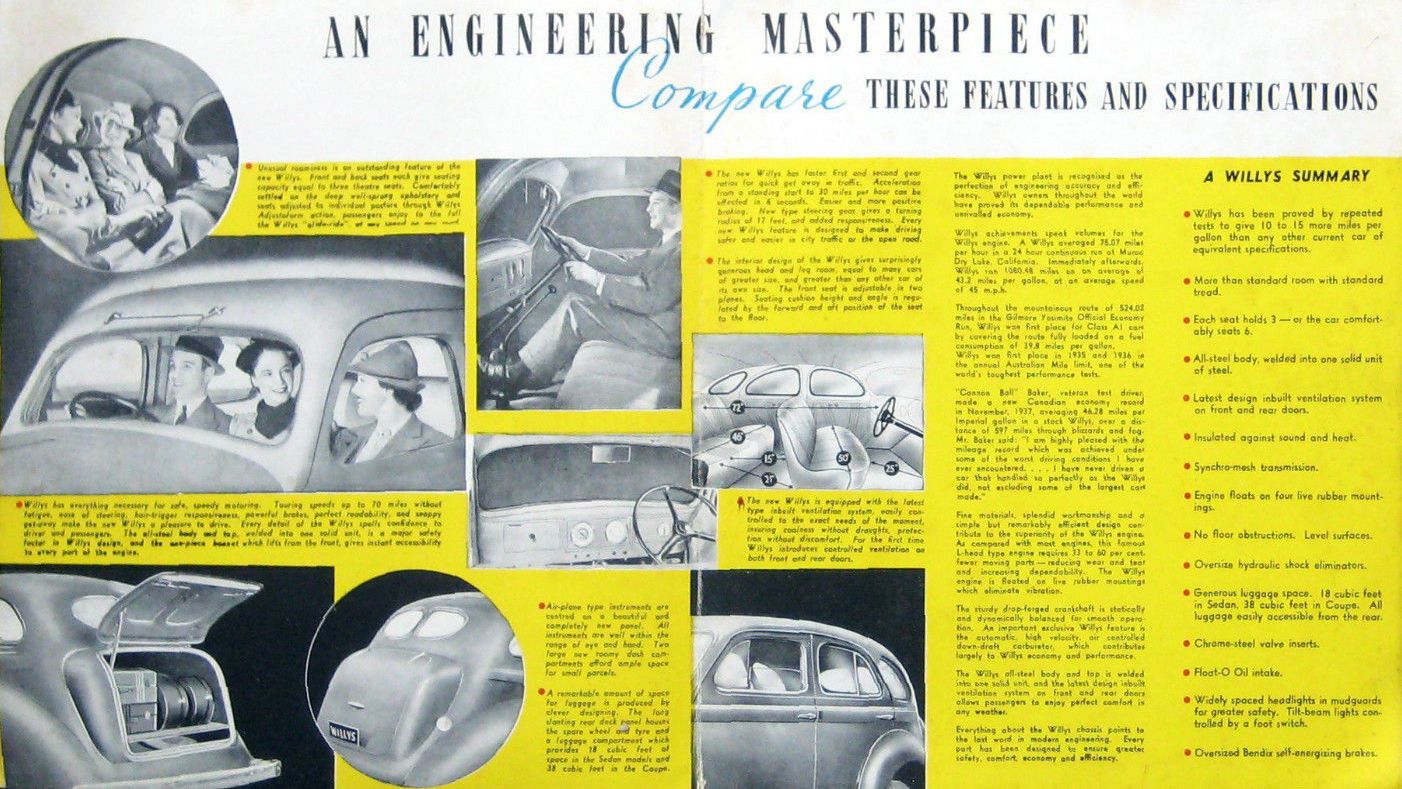1938 Willys 38 Sales Brochure - Australia