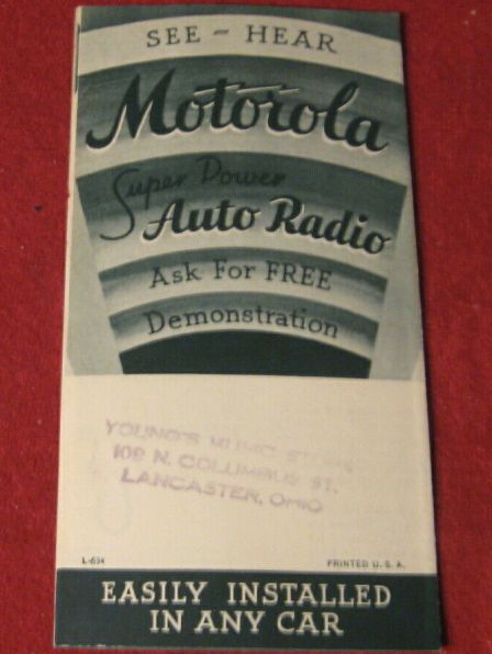 1933-1934 Motorola Car Radio