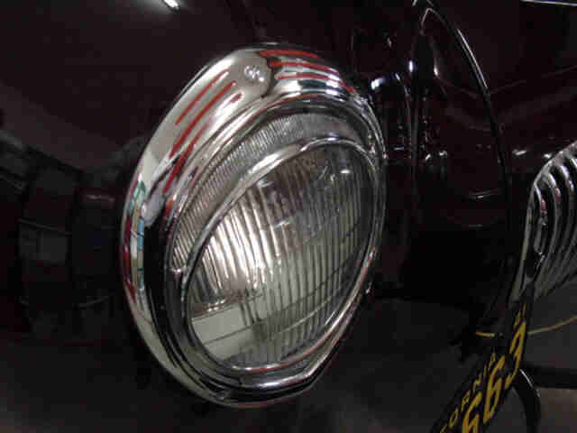 Red Painted Headlamp Rim Flutes - 1941 Willys Model 441 Pickup