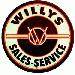 Willys Overland Sales and Service Sign